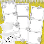 Free 12x12 Christmas Digital Scrapbook Template Downloads