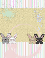 Free Easter Scrapbooking Digi-Scrap fuzzy bunny paper template downloads.