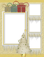 Christmas or Xmas 8.5x11 Free Scrapbook Page Templates