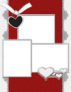 Free Valentines Day Digi-Scrapbook Page Downloads