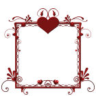 free wedding heart printable scrapbook frame element