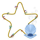 Free Scrapbook Photo Frame Element Downloads: Star/Shell