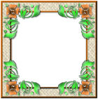 Free digi- Scrapbook Photo Frame Element Downloads: floral/flower