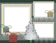 Free Christmas Digital Scrapebook Landscape format templates