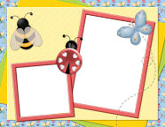 FREE Scrapbook Springtime Kids Themed Paper Downloads in Landscape Format
