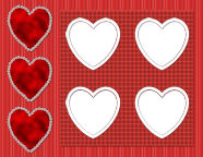 Free Landscape Format 11x8.5 Valentines Day Digital Scrapbook Page Downloads