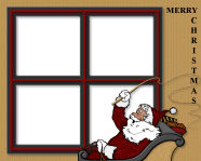 free santas sleigh printable photo greeting cards