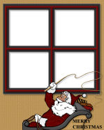 free santa sleigh photo greeting cards for winter