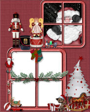 free santa peeking photo greeting cards christmas time