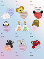 Free Kids Valentines Printable Scrapbook Cards Cutout Page Downloads